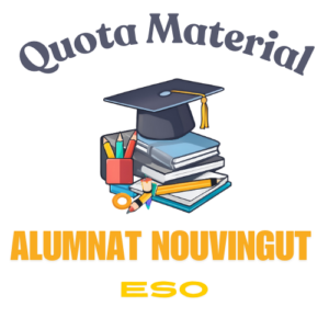 Quota Material Escolar i Aplicaicons Digitals Alumnat Nouvingut ESO